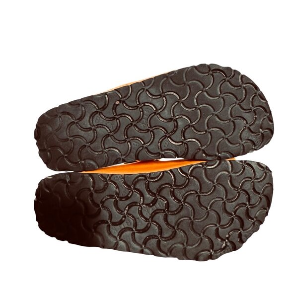 Papillio by Birkenstock Womens EU 36 W 5 Orange Leather 3 Triple Strap Sandal - Picture 9 of 11